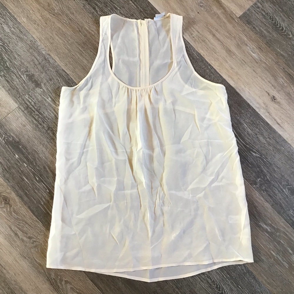 CLUB MONACO || 100% Silk racer back w/ zipper, EUC